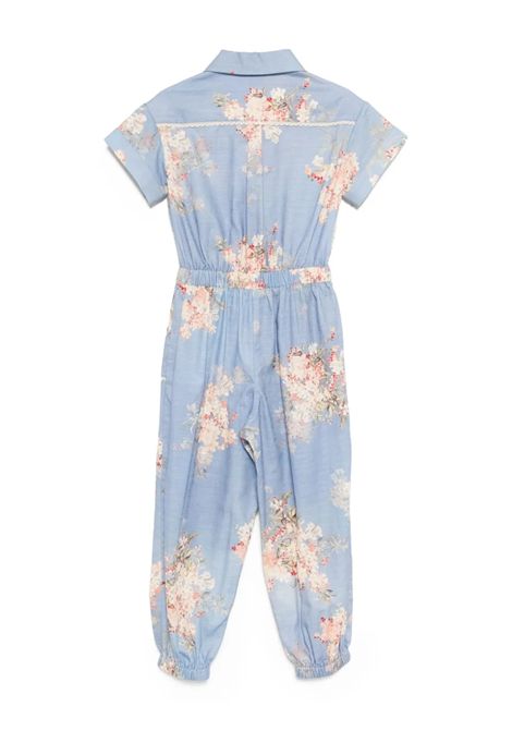 Tuta a fiori ZIMMERMANN KIDS | 1478USS255TEAL BLUE BOTANICAL FLORAL